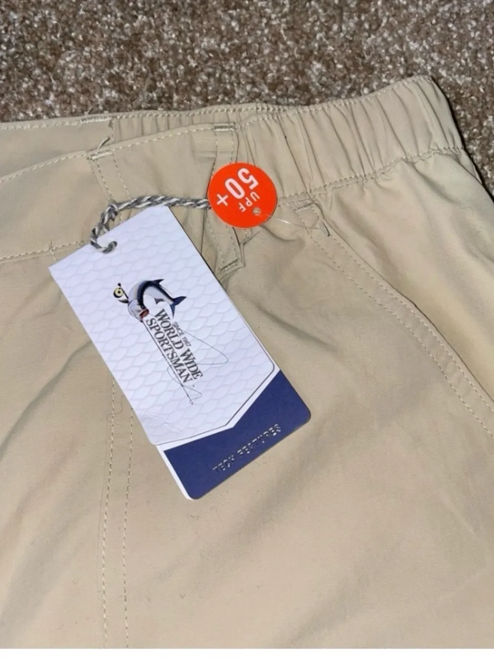 World Wide Sportsman tactical pants cargo utility tan nylon convertible NEW 3XL